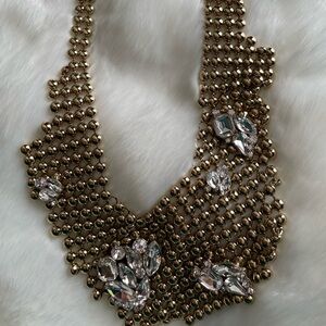 Gorgeous gold tone scarf necklace!
